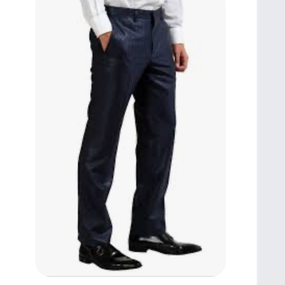 Versace Collection Men’s Dress Pants Navy Wool Blend Tailored Fit Size 52 (36 US - Picture 1 of 6